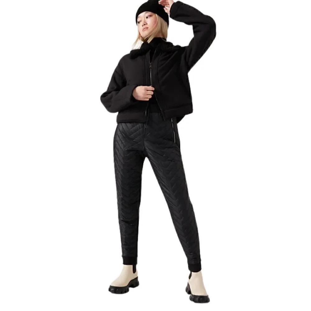 Athleta NWT Westbound Sherpa Jacket Black L Oversized Giftable Winter Cozy Plush